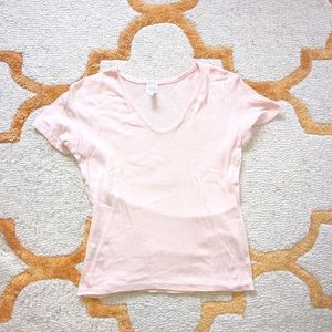 Pastel Pink Fal Vneck Shirt